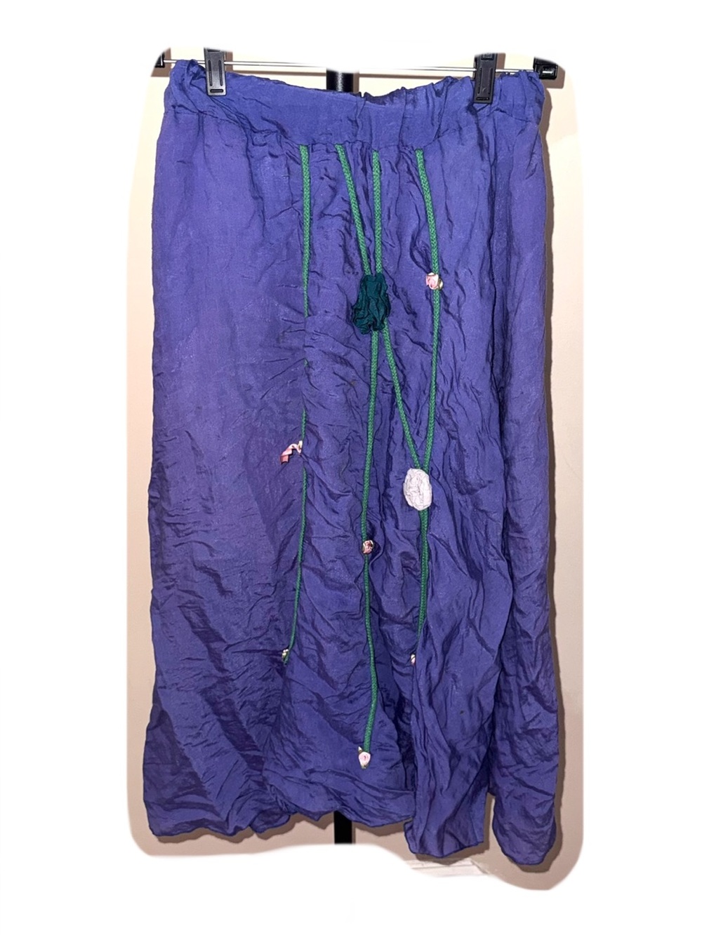 Purple Flower Midi Skirt
